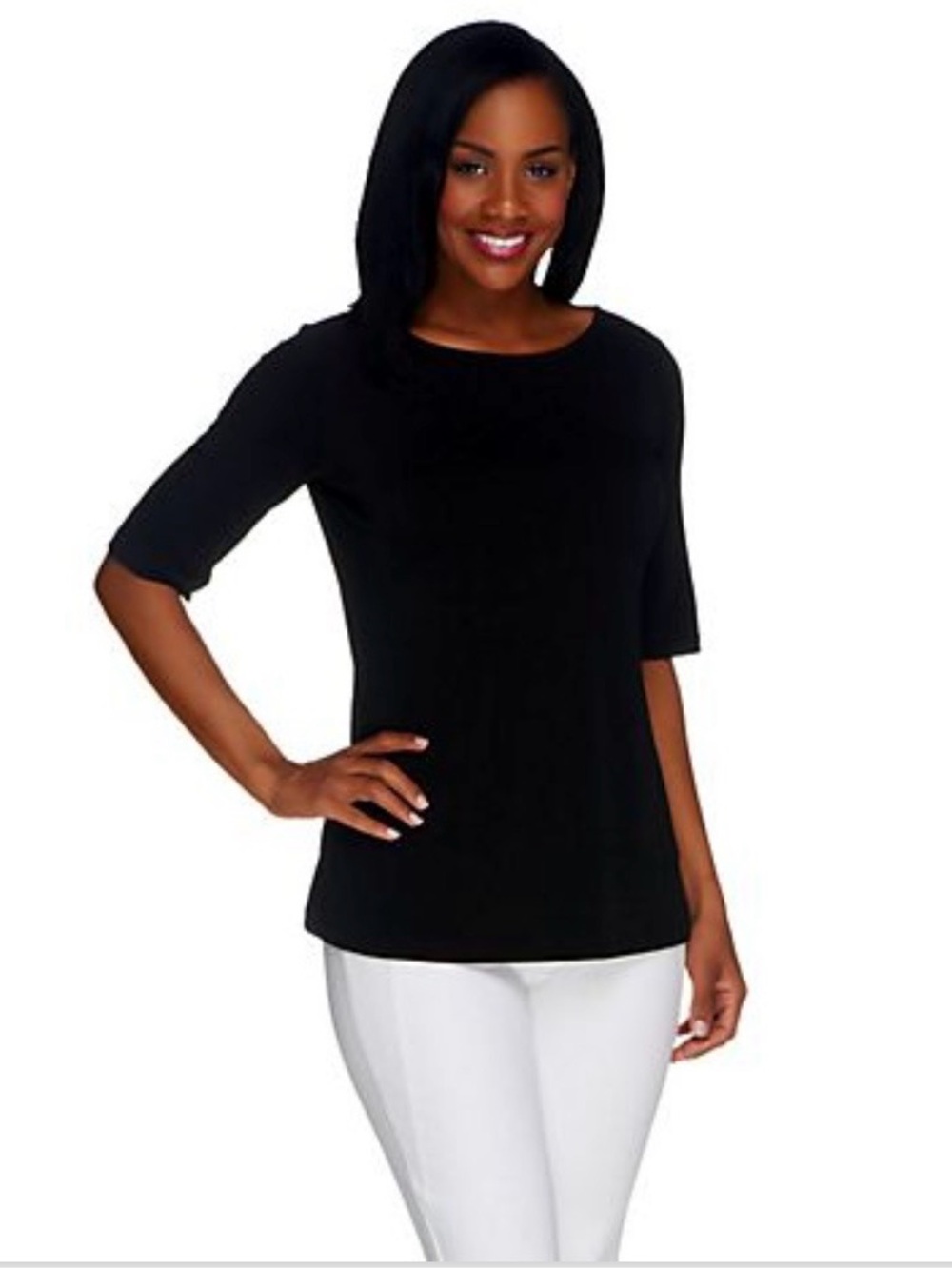 Brand New without Tags, Never Worn Susan Graver Liquid Knit Elbow Sleeved Top
